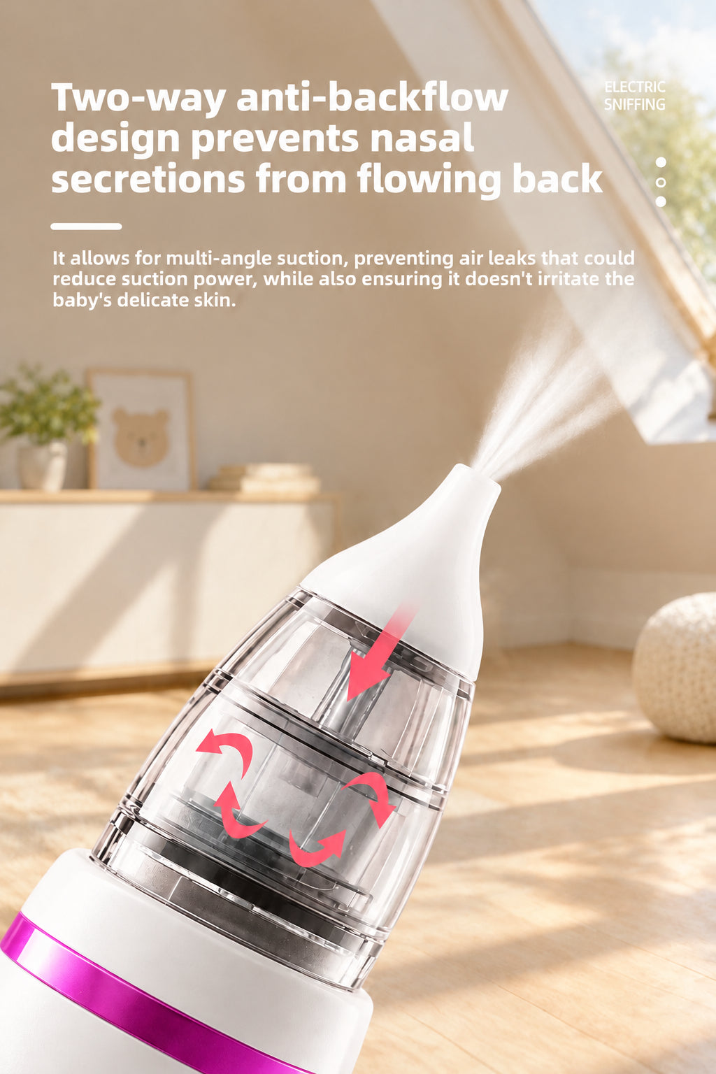 Rechargeable Baby Electric Nasal Aspirator & Ear Cleaner